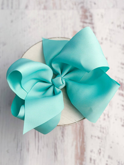 Texas Size Grosgrain Hair Bow - Alligator Clip - 6.5"