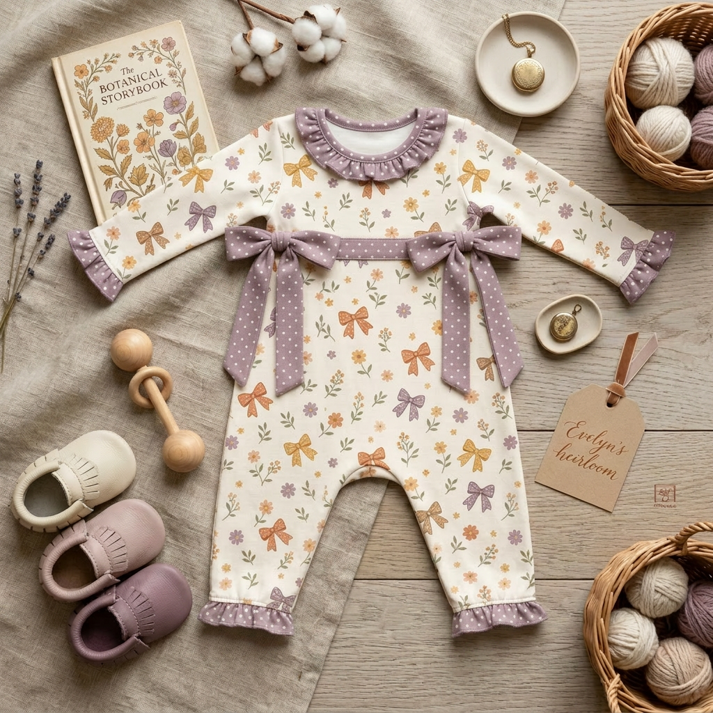 Autumn Bow Romper