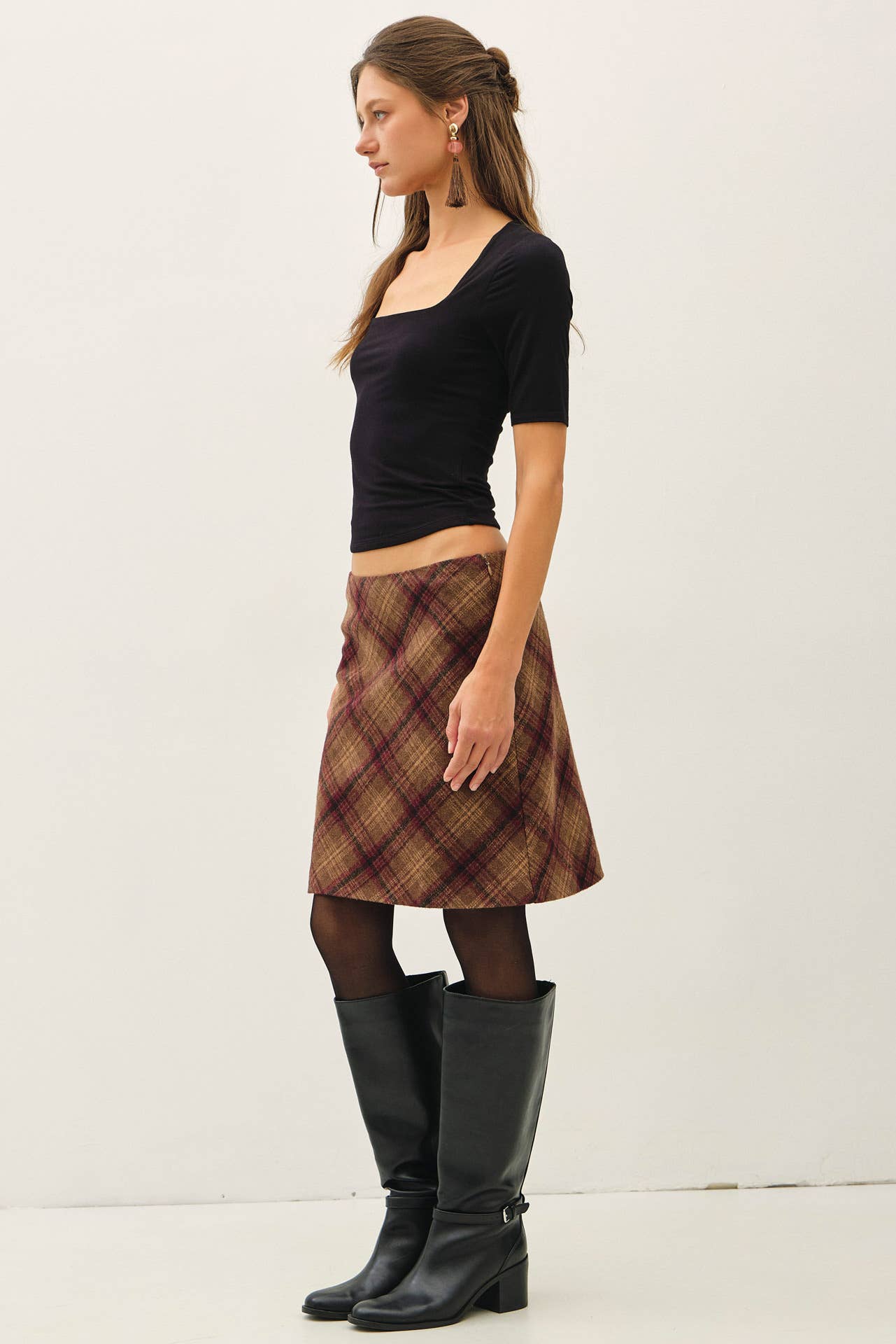 PLAID MINI SKIRT