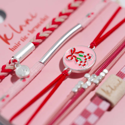 K’lani "Sweet" Pink Cherry Hair Tie Bracelets