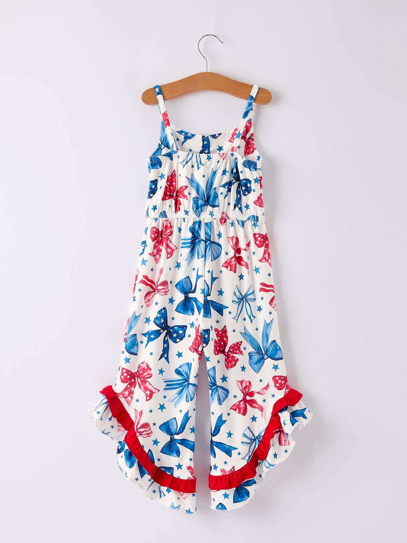 Patriotic Bow Print Jumpsuit