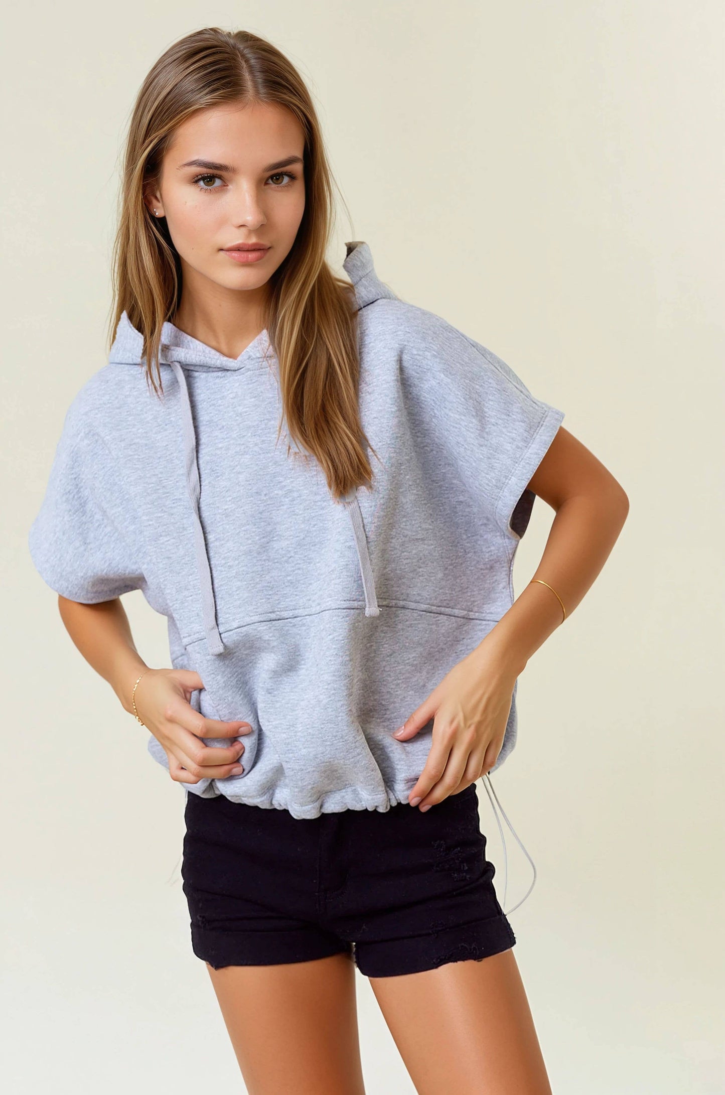 Sleeveless Crop Hoodie