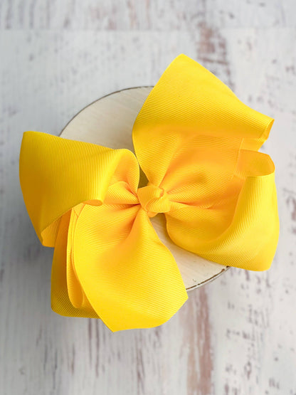 Texas Size Grosgrain Hair Bow - Alligator Clip - 6.5"
