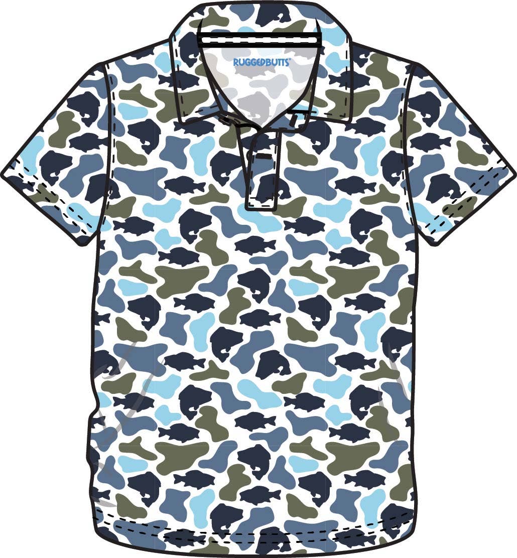 Fish Camo Catch Short Sleeve Performance Polo