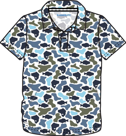 Fish Camo Catch Short Sleeve Performance Polo