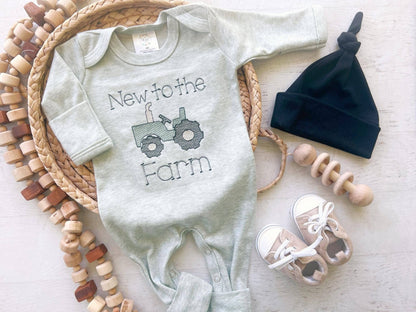 New To The Farm Boys Romper