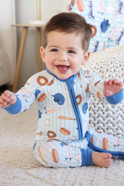Ballpark Bros Convertible Bamboo Zip Romper
