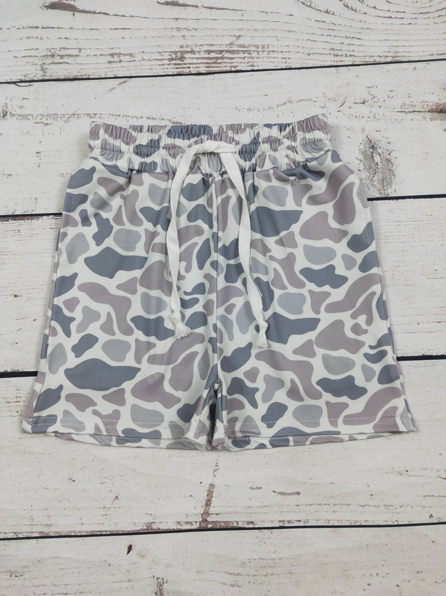Boys Washed Camo Shorts
