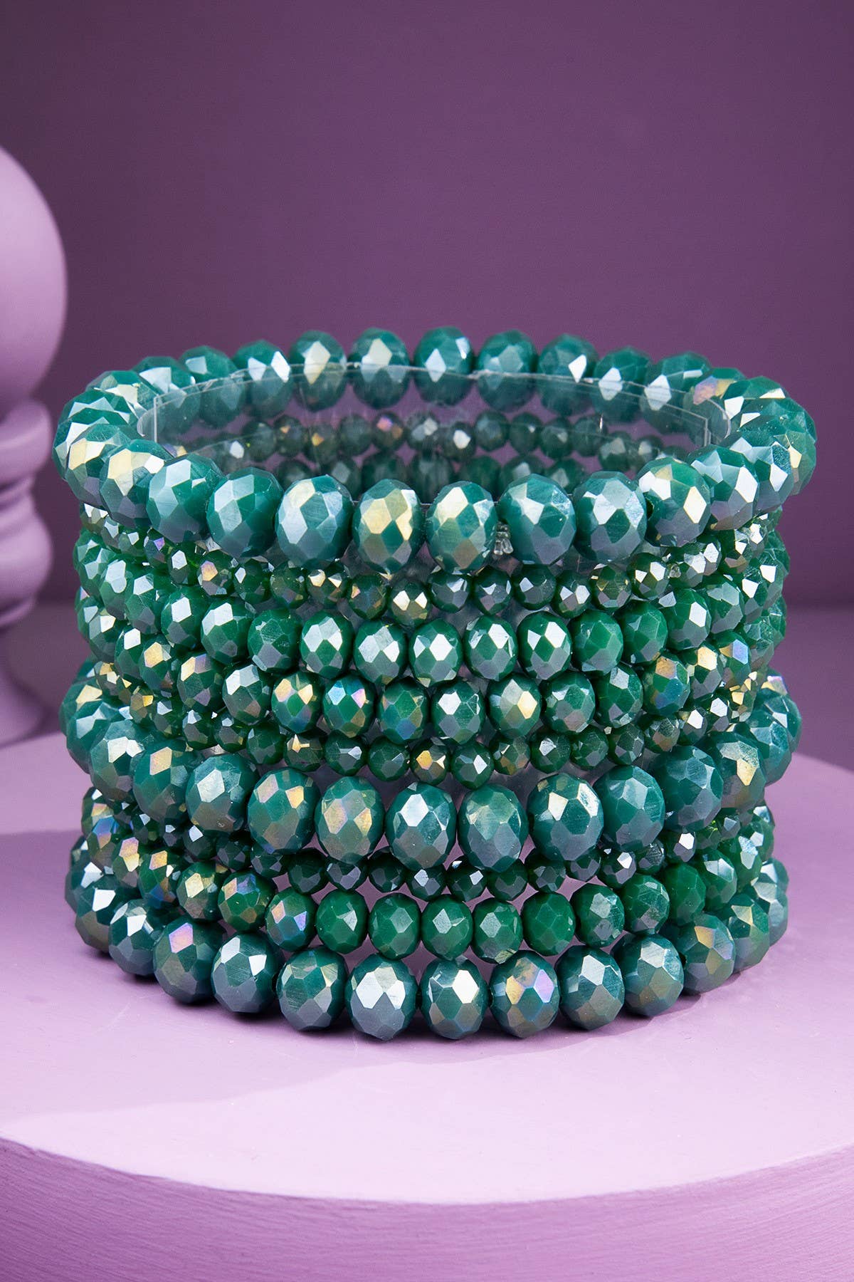 Glass Bead 9 Set Bracelet