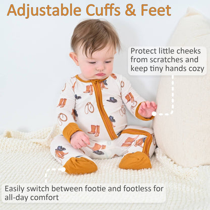 Bamboo Boots Zip Pjs