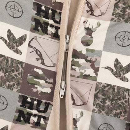 Animal Camo Checkerboard Bamboo Romper