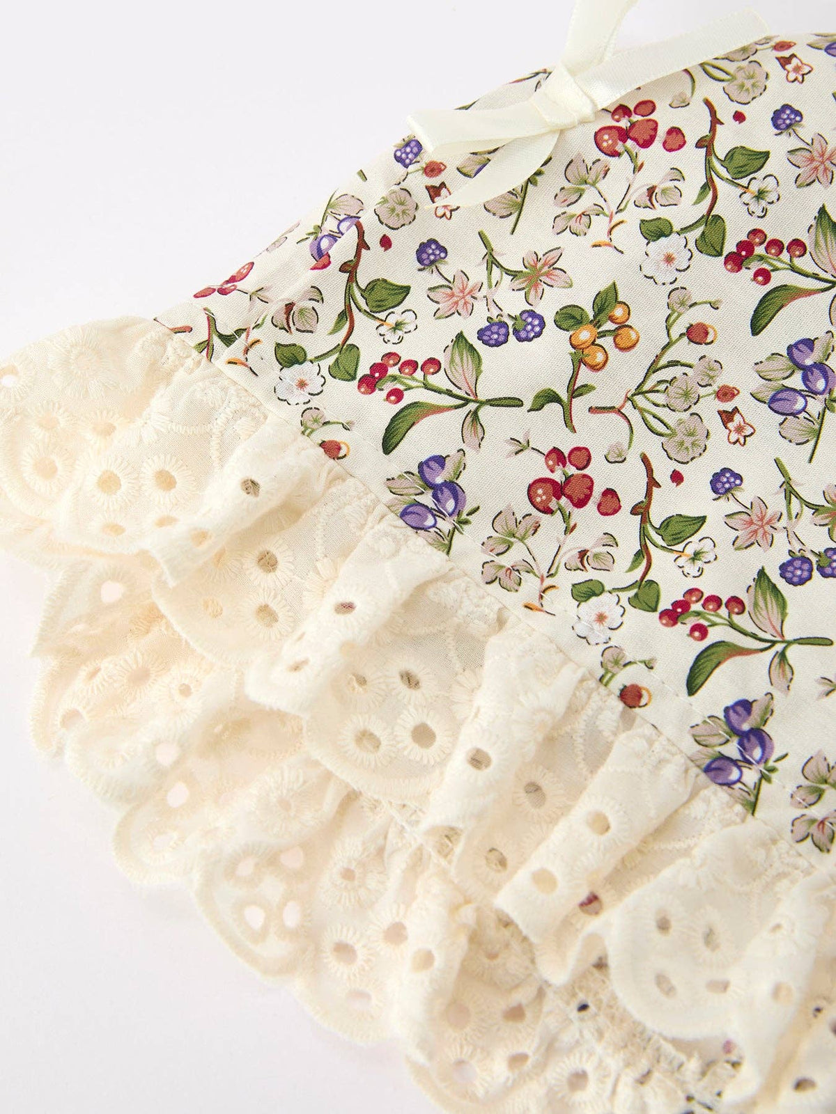 Floral Lace Romper and Bonnet