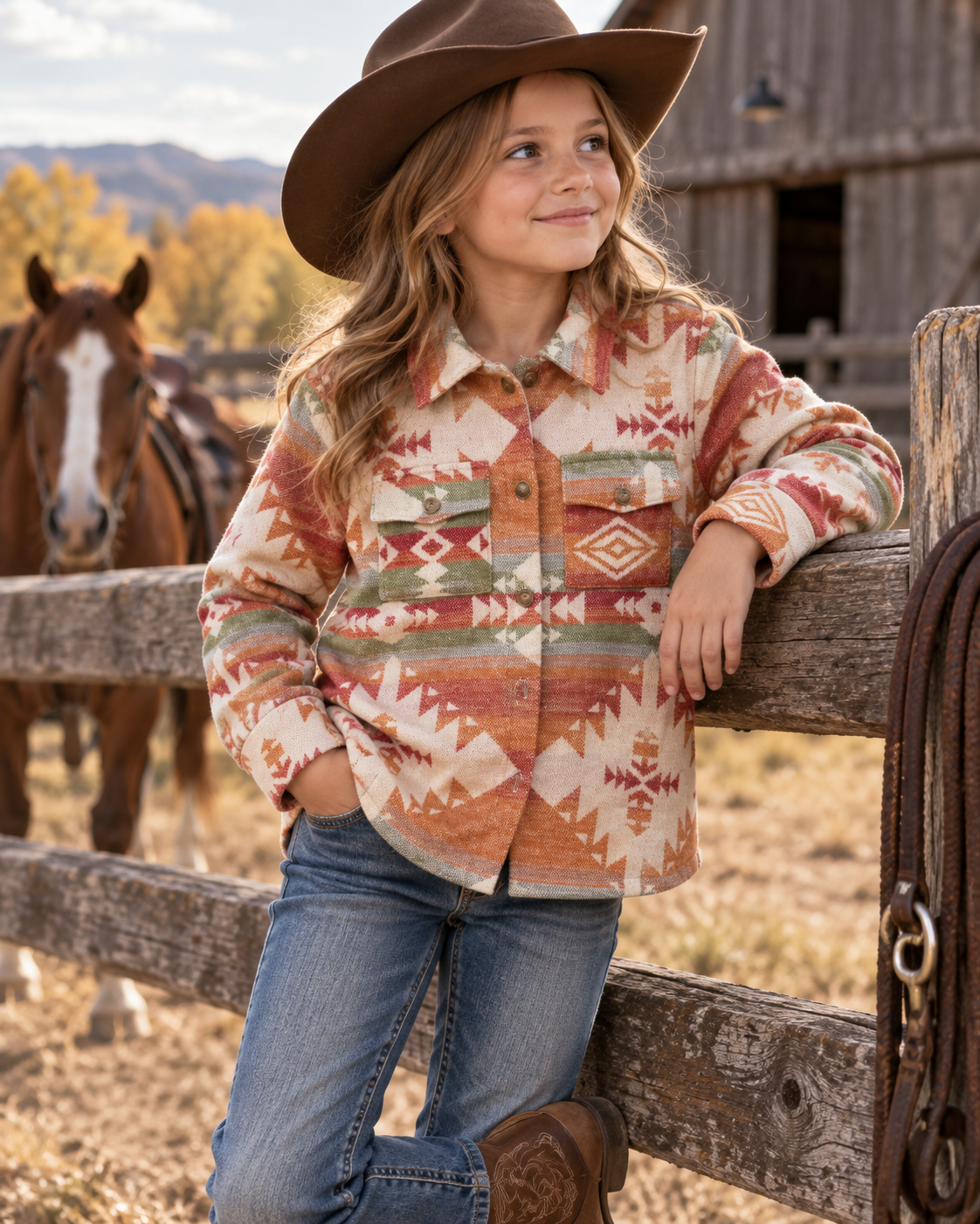 Girls’ Southwest Shacket