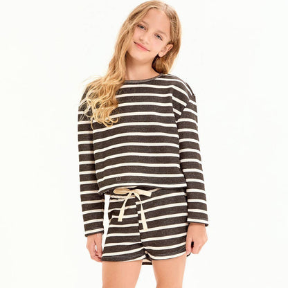 Stripe French Terry Knit Set