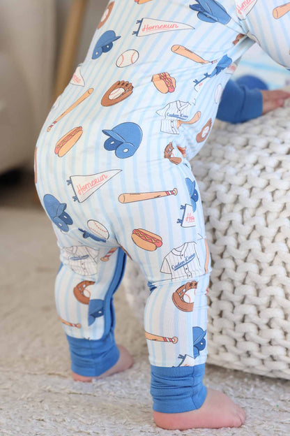 Ballpark Bros Convertible Bamboo Zip Romper