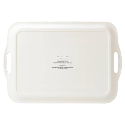Navy Green Plaid Large Melamine Tray w/ Handles - Gift