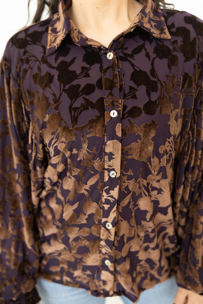 CHOCOLATE VELVET TOP