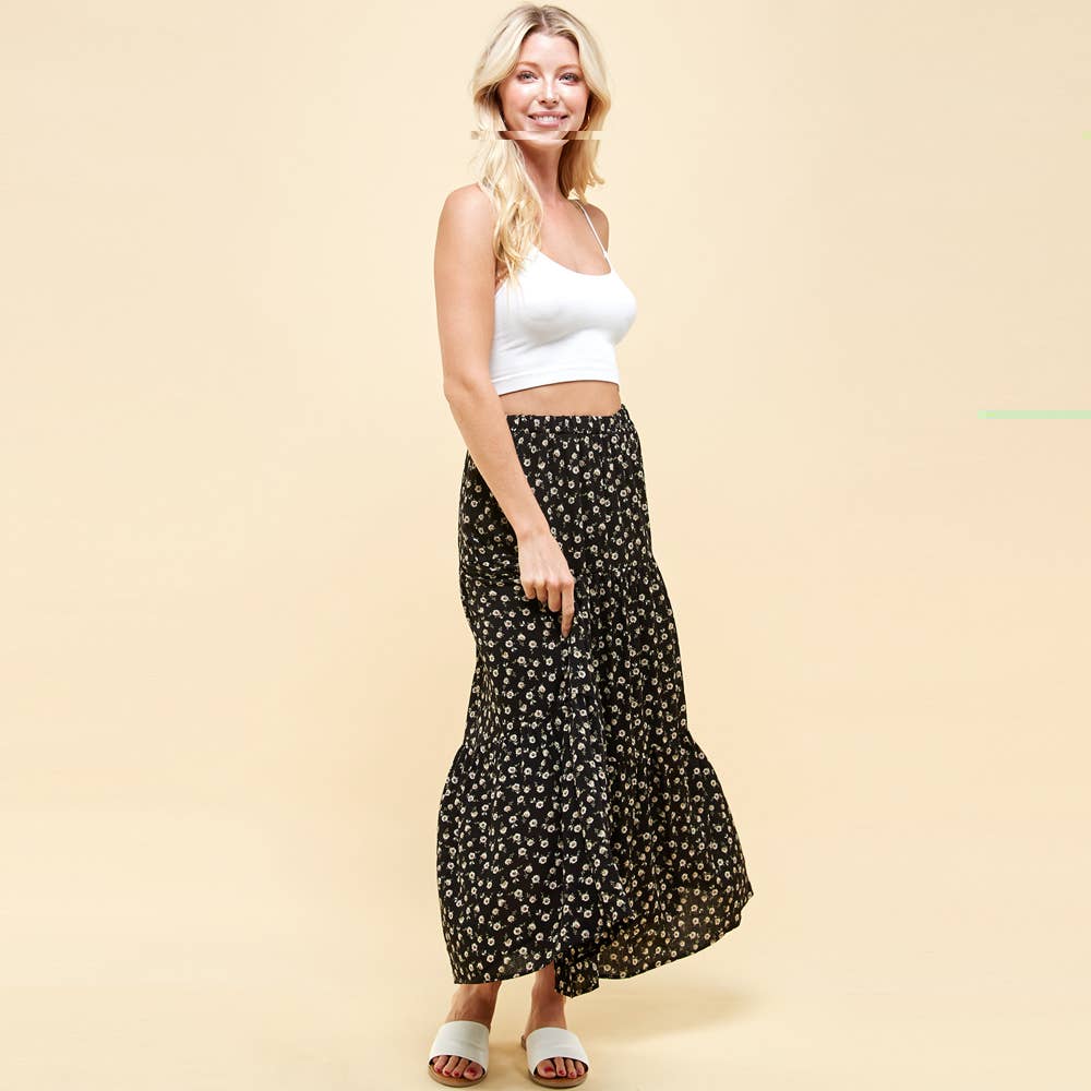 Three Layered Floral Skirt