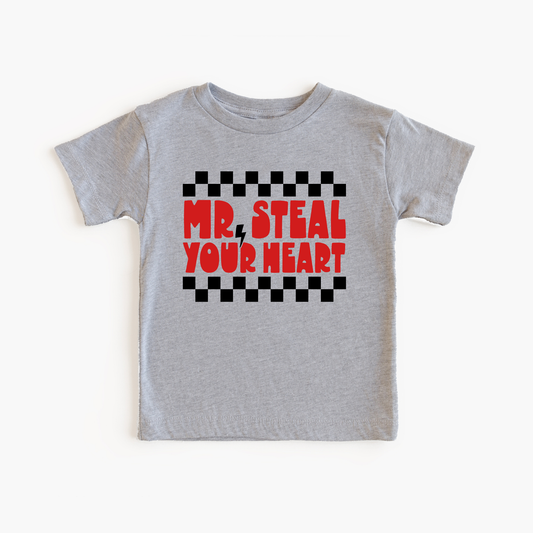 Mr. Steal Your Heart Boy Valentines Day Kids Shirt