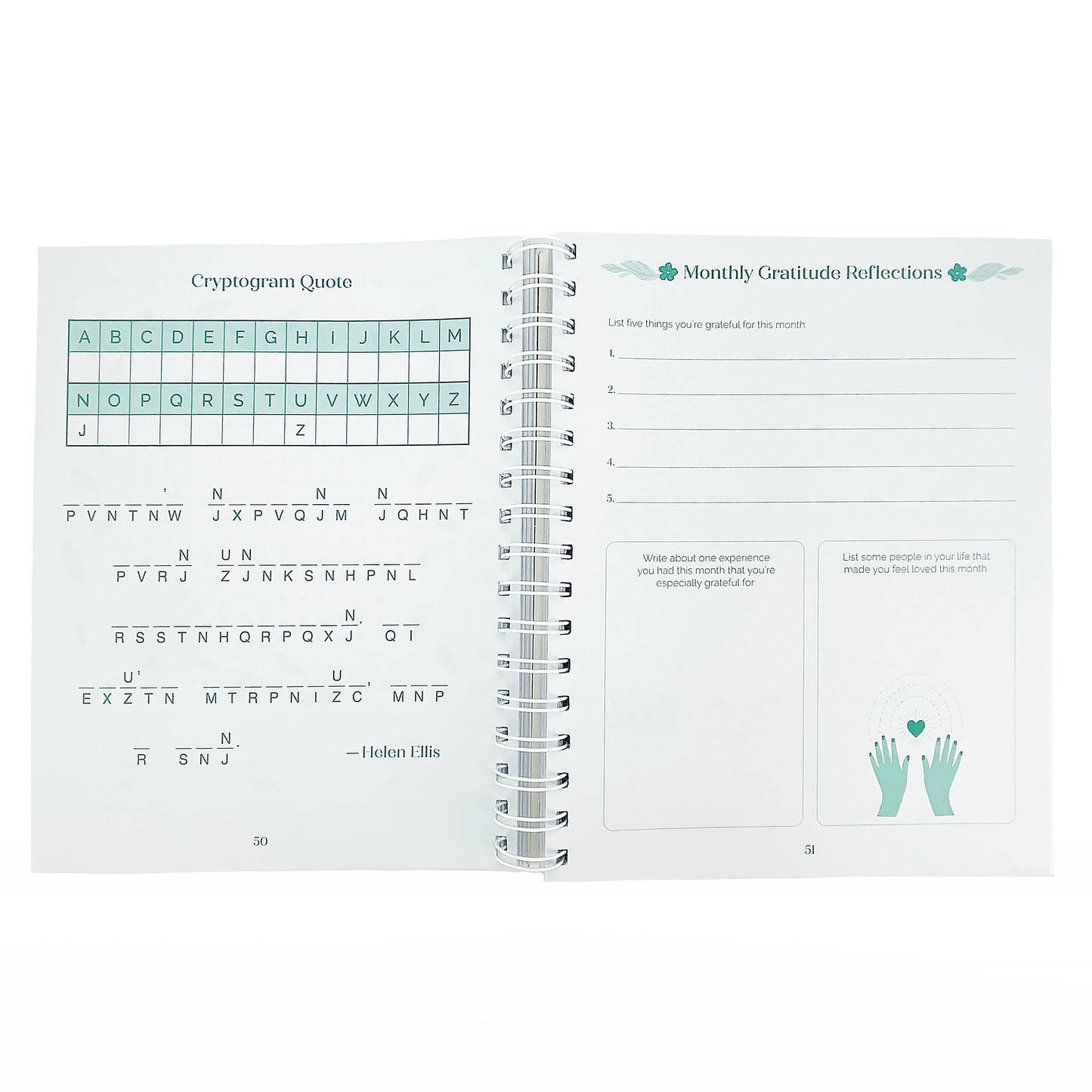 Gratitude Puzzle Journal Activity Book