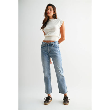 Presley High Rise Ankle Straight