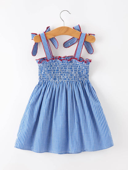 Girls Bow Flag Dress