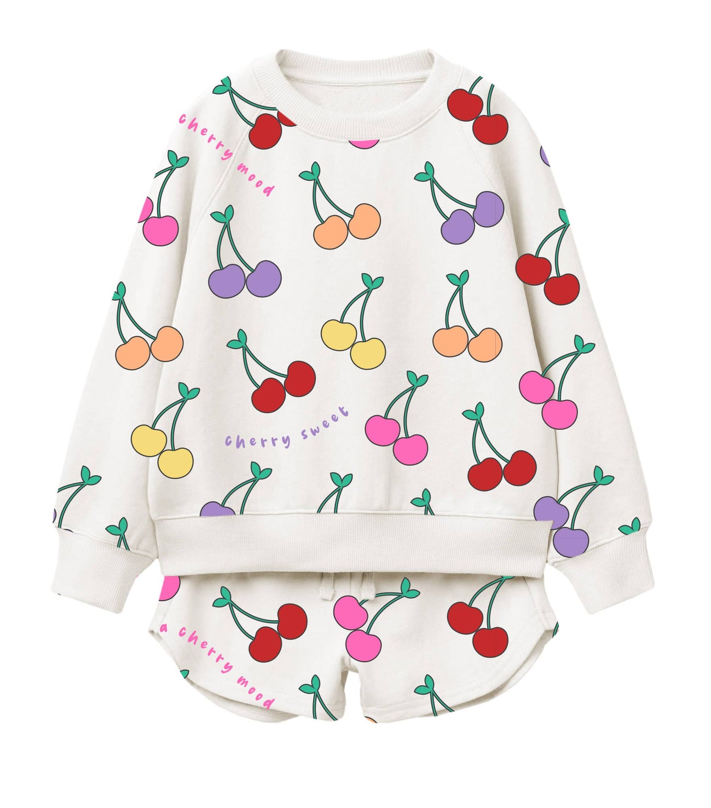 Girls Cherry Sweat Set