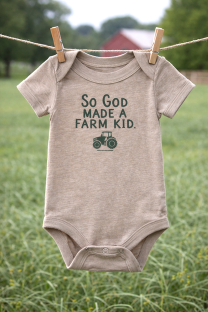 Farm Kid Tractor Onesie