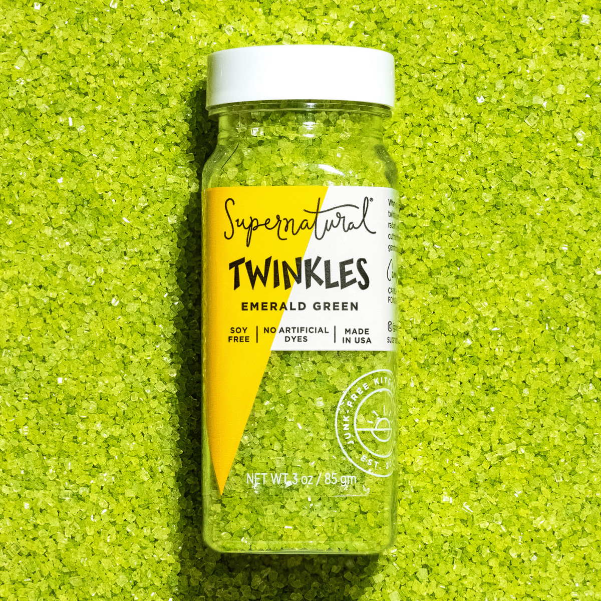 Supernatural Twinkles Sanding Sugar: Green