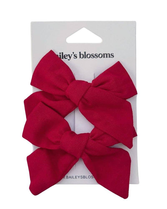 Red Linen Piggie Set