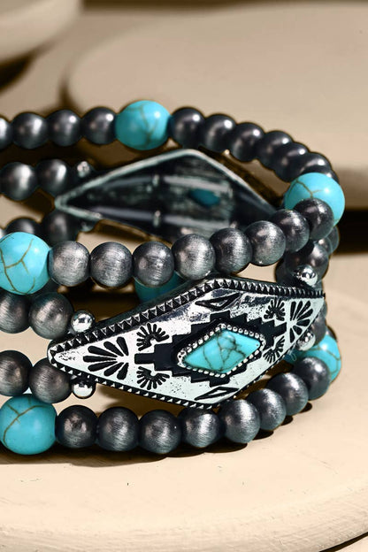 Beaded Western Stretch Bracelet