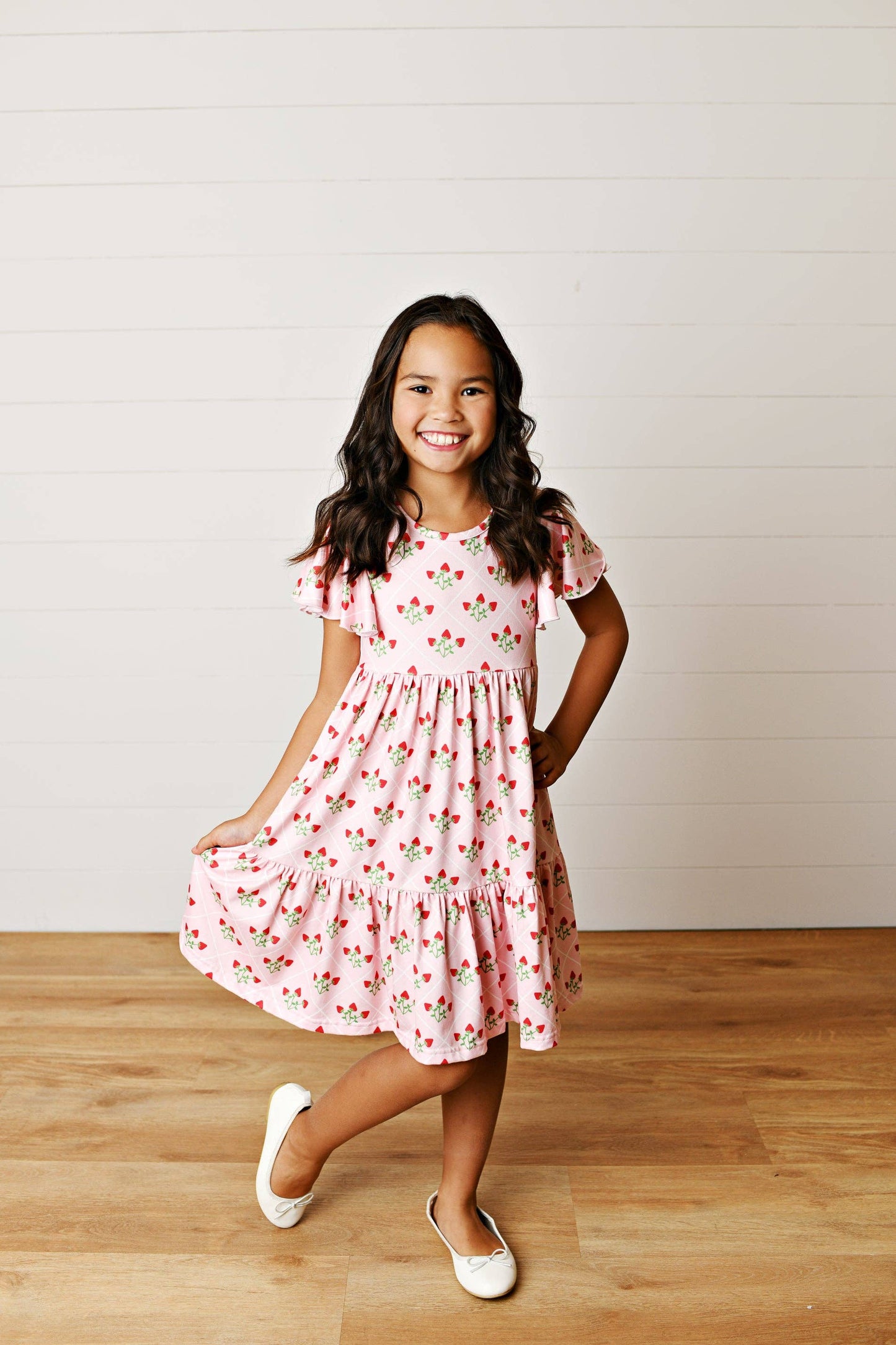 Emmy Strawberry Spring Dress