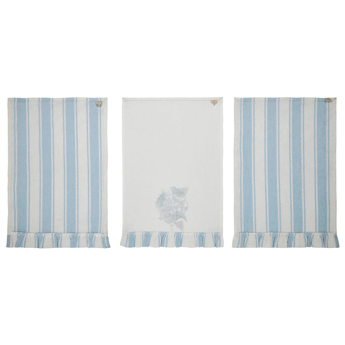 Ruffled Tea Towel Set of 3 19x28