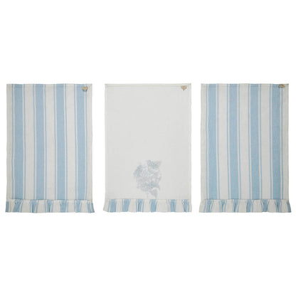 Ruffled Tea Towel Set of 3 19x28
