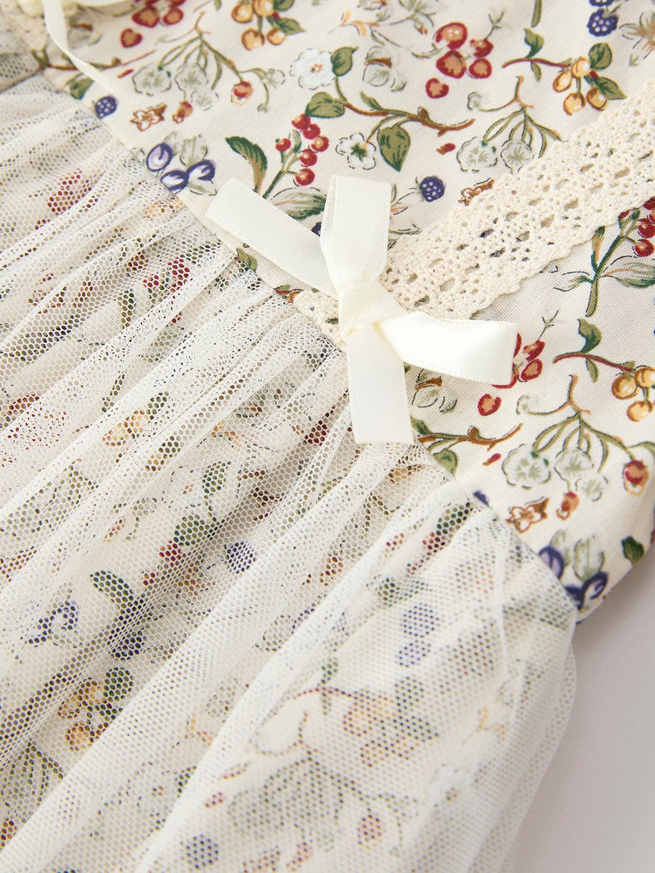 Floral Lace Romper and Bonnet