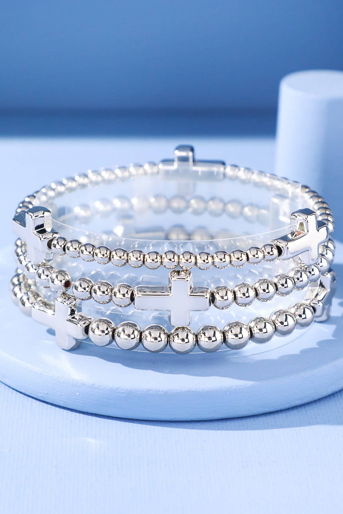 Cross Beaded Bracelet